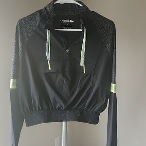 Lacoste Winbreaker Jacket Black,White, Neon Yellow, And Neon Green Size XS